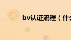 bv认证流程（什么是BV认证）