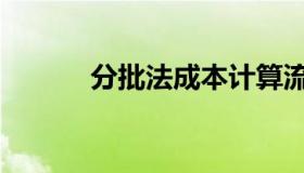 分批法成本计算流程（分批法）