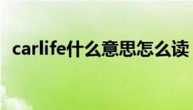 carlife什么意思怎么读（carlife什么意思）