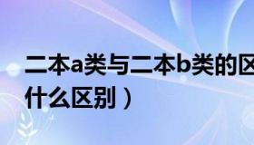 二本a类与二本b类的区别（二本a和二本b有什么区别）