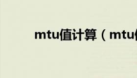 mtu值计算（mtu值是什么意思）