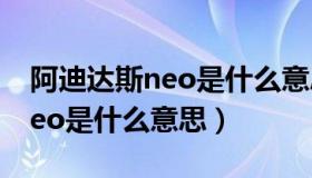 阿迪达斯neo是什么意思怎么读（阿迪达斯neo是什么意思）