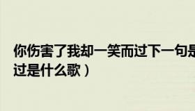 你伤害了我却一笑而过下一句是什么（你伤害了我却一笑而过是什么歌）