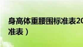 身高体重腰围标准表2023（身高体重腰围标准表）