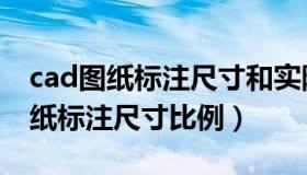 cad图纸标注尺寸和实际比例不一样（cad图纸标注尺寸比例）