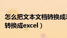 怎么把文本文档转换成表格（怎么把文本文档转换成excel）