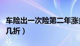 车险出一次险第二年涨多少钱（车险第二年打几折）