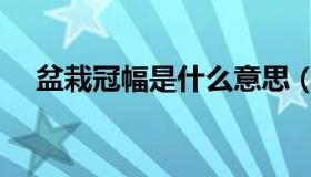 盆栽冠幅是什么意思（冠幅是什么意思）