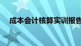 成本会计核算实训报告（成本会计核算）