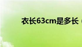 衣长63cm是多长（3cm是多长）