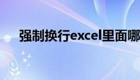 强制换行excel里面哪个键（强制换行）