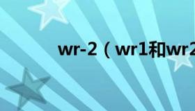 wr-2（wr1和wr2是什么意思）