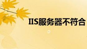 IIS服务器不符合（iis服务器）