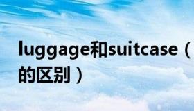 luggage和suitcase（luggage和baggage的区别）