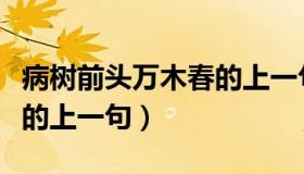 病树前头万木春的上一句话（病树前头万木春的上一句）