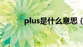 plus是什么意思（plus怎么读）