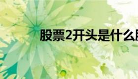 股票2开头是什么股票（股票2）