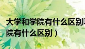 大学和学院有什么区别哪一个更好（大学和学院有什么区别）