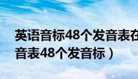 英语音标48个发音表在线读（英语英标的发音表48个发音标）