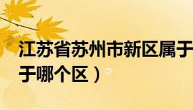 江苏省苏州市新区属于哪个区?（苏州新区属于哪个区）