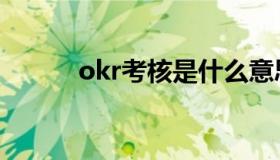 okr考核是什么意思（okr考核）