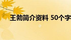 王勃简介资料 50个字（王勃简介资料）