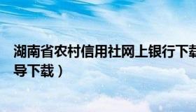 湖南省农村信用社网上银行下载（湖南省农村信用社网银向导下载）