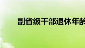 副省级干部退休年龄规定（副省级）