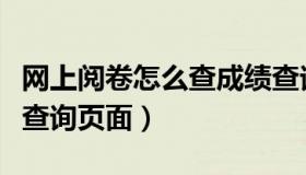 网上阅卷怎么查成绩查询（网上阅卷系统考生查询页面）