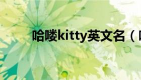 哈喽kitty英文名（哈喽kitty英文）