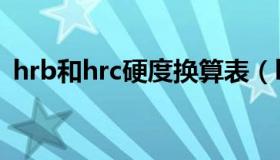 hrb和hrc硬度换算表（hra与hrc硬度换算）