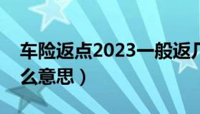 车险返点2023一般返几个点（车险返点是什么意思）