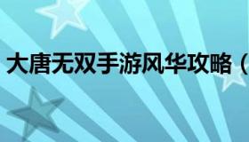 大唐无双手游风华攻略（大唐无双风华礼包）