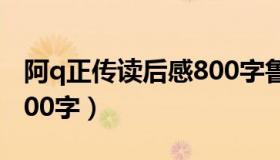 阿q正传读后感800字鲁迅（阿q正传读后感800字）