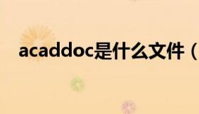 acaddoc是什么文件（acad文件是什么）