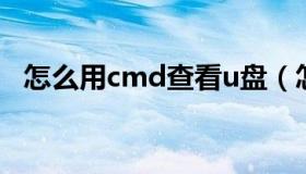 怎么用cmd查看u盘（怎么用cmd查看ip）