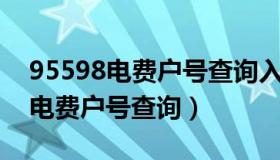 95598电费户号查询入口0011516（95598电费户号查询）