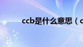 ccb是什么意思（cc是什么意思）