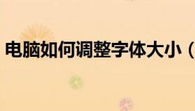 电脑如何调整字体大小（如何调整字体大小）