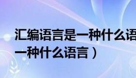 汇编语言是一种什么语言0和1（汇编语言是一种什么语言）