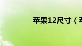 苹果12尺寸（苹果x尺寸）