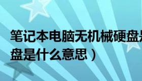 笔记本电脑无机械硬盘是什么意思（无机械硬盘是什么意思）