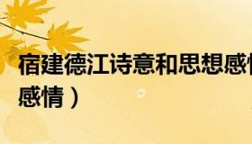 宿建德江诗意和思想感情（宿建德江诗意思想感情）