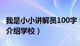 我是小小讲解员100字 我是小小讲解员100字介绍学校）