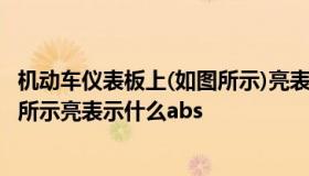 机动车仪表板上(如图所示)亮表示什么  机动车仪表板上如图所示亮表示什么abs