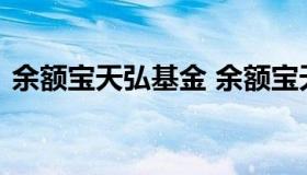 余额宝天弘基金 余额宝天弘基金是什么意思