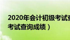 2020年会计初级考试查询 2020年会计初级考试查询成绩）