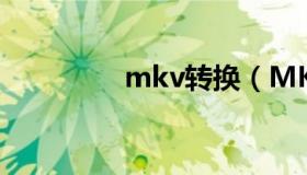 mkv转换（MKV转换器）