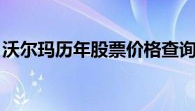 沃尔玛历年股票价格查询 沃尔玛股票走势图）