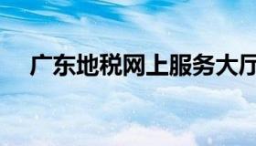 广东地税网上服务大厅（广东省地税网）